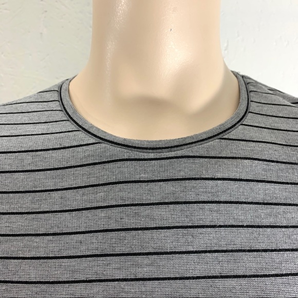 Zara Trafaluc Grey Striped T-shirt Dress Size M - Picture 6 of 11